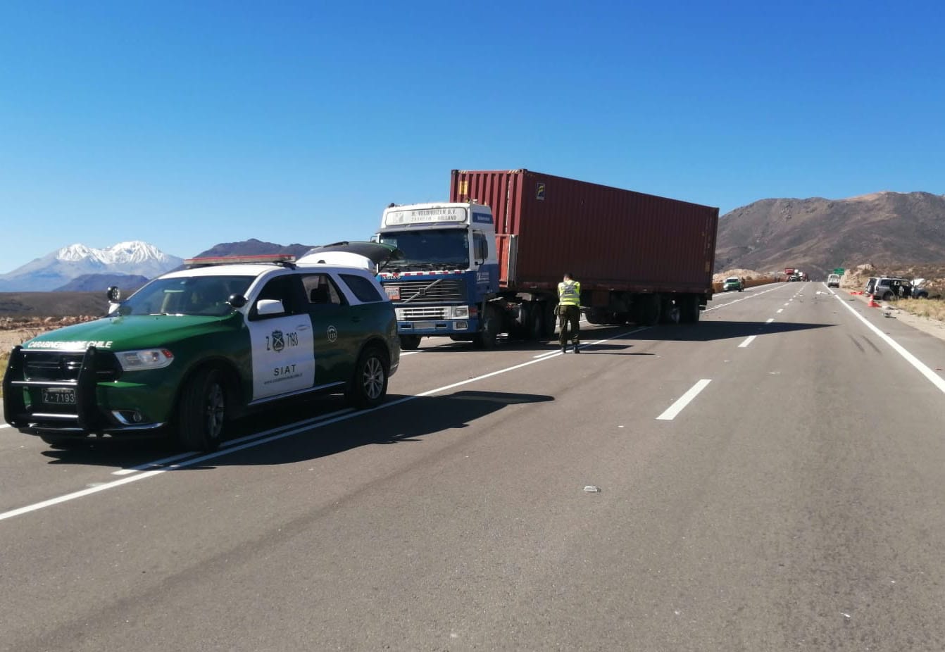 Carabineros De La SIAT Arica Investiga Fatal Accidente En La Ruta 11 Ch